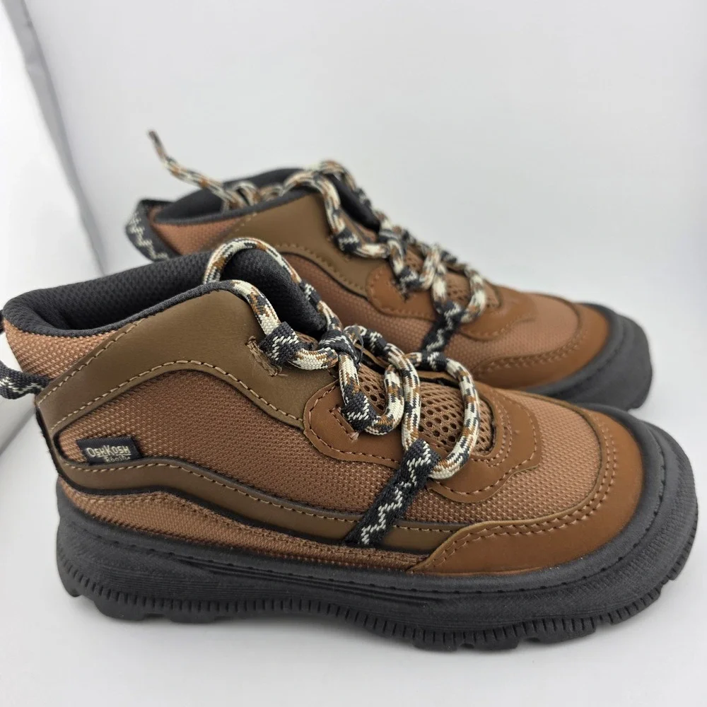 OshKosh B'gosh Vuelta Hiking Boots Toddler Size 12 Brown EXCELLENT Outdoor Camp